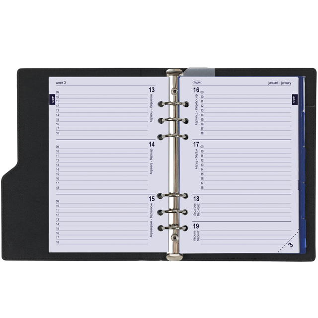Organizer Kalpa Clipbook A5 inclusief agenda 2026-2027 7dagen/2pagina's nerf zwart