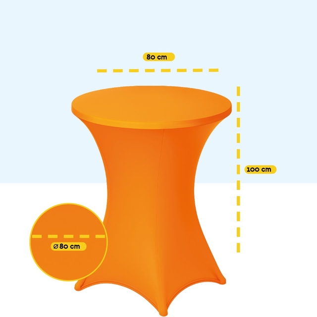 Tafelrok BRASQ voor statafel 80cm oranje
