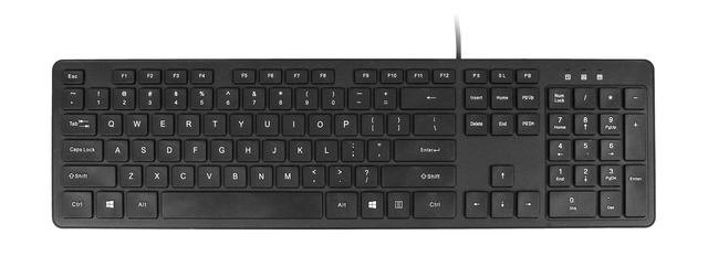 Toetsenbord Quantore QWERTY bedraad USB-A zwart