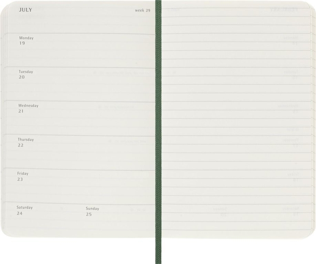 Agenda 2027 Moleskine 12M Planner Weekly 7dagen/1pagina pocket sc myrtle green