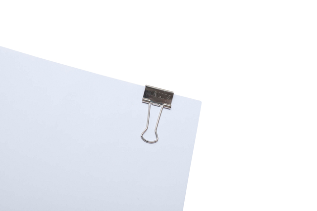 Papierklem MAUL 215 foldback 19mm capaciteit 7mm zilver 12 stuks