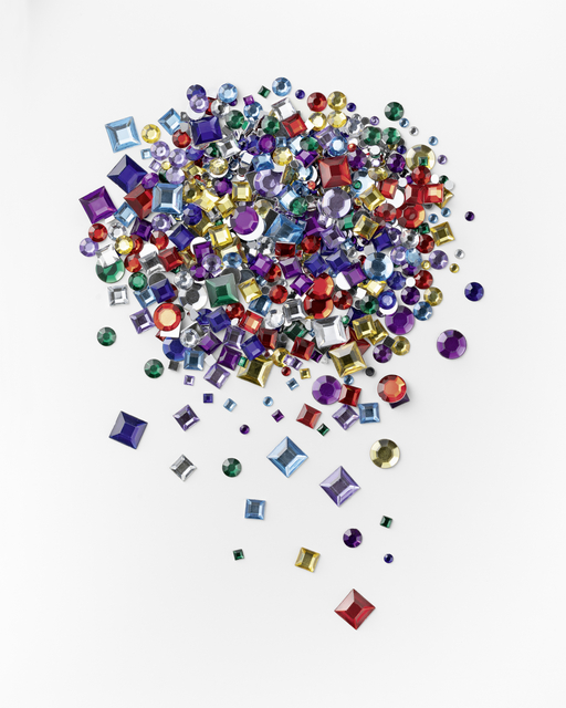 Glitter steentjes Folia 800 stuks diverse kleuren en afmetingen
