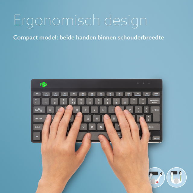 Toetsenbord R-Go Ergonomisch Compact Break QWERTY zwart