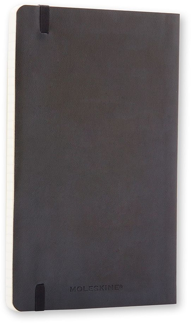 Notitieboek Moleskine pocket 90x140mm blanco soft cover zwart