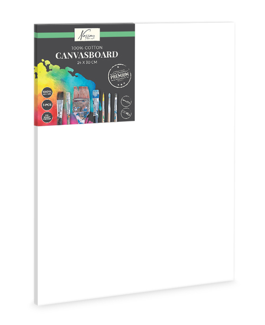 Canvasboard Nassau fine art 24x30cm 100% katoen 3 stuks