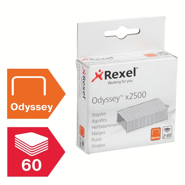 Nieten Rexel Odyssey verzinkt 2500 stuks