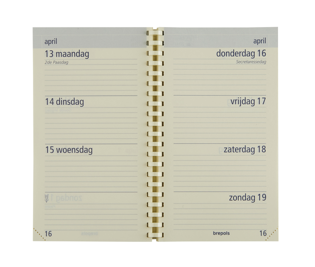 Agenda 2027 Brepols Optivision Pocket Trento 7dagen/2pag antraciet