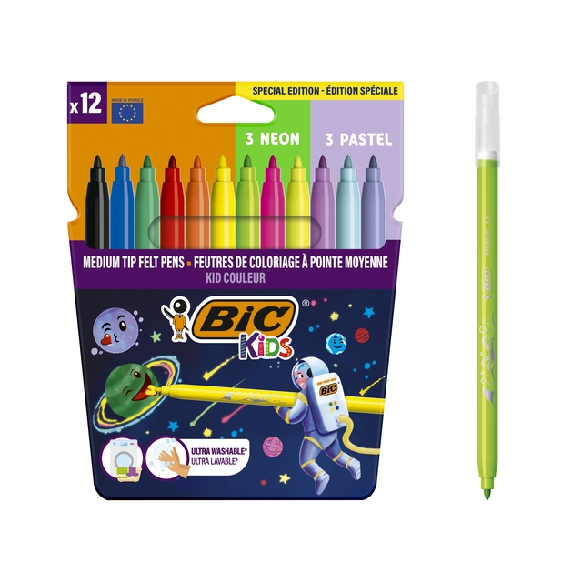Kleurstift Bickids Cosmo clipstrip à 12 etuis
