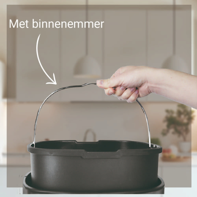 Afvalbak Desq Touch 30 liter RVS zilver