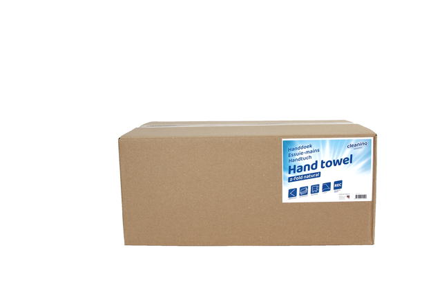 Handdoek Cleaninq H3 z-vouw 1-laags 250x230mm 20x250 vel naturel