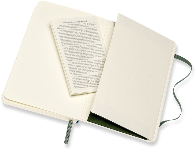 Notitieboek Moleskine pocket 90x140mm lijn soft cover myrtle green