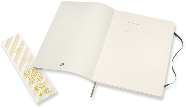 Notitieboek Moleskine XL 190x250mm blanco soft cover myrtle green