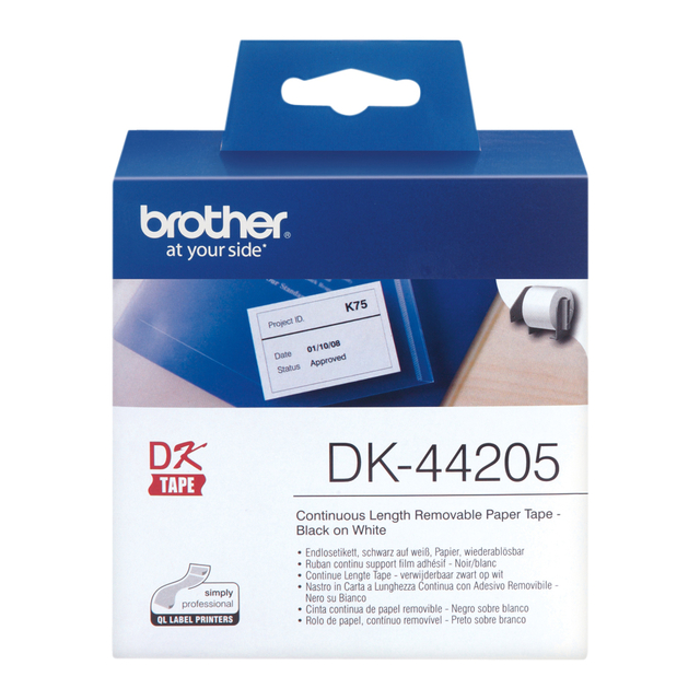 Etiket Brother DK-44205 doorlopend 62mm 1 rol á 30m wit
