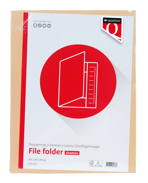Dossiermap Quantore A4 250gr chamois