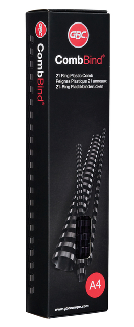 Bindrug GBC 6mm 21-rings A4 wit 100 stuks