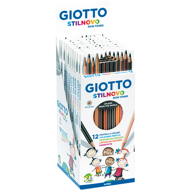 Kleurpotlood Giotto Stilnovo Skin Tones set à 12 kleuren