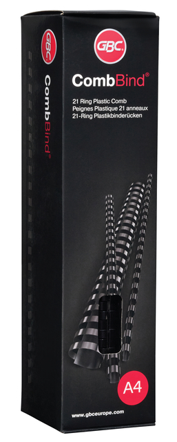 Bindrug GBC 10mm 21rings A4 blauw 100 stuks