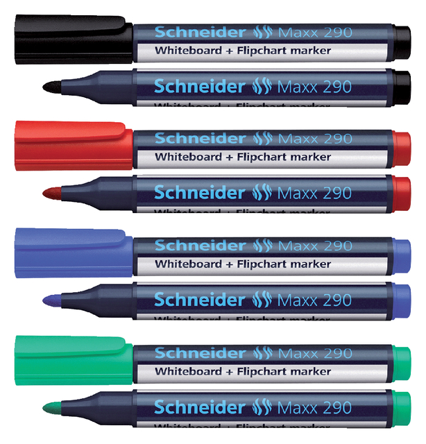 Whiteboardmarker Schneider Maxx 290 rond 2-3mm blauw