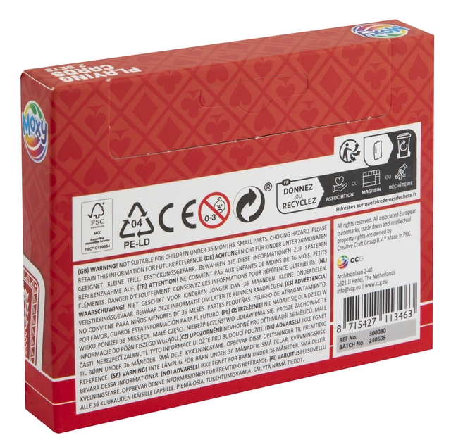Speelkaarten Moxy doos à 2 sets met 55 kaarten