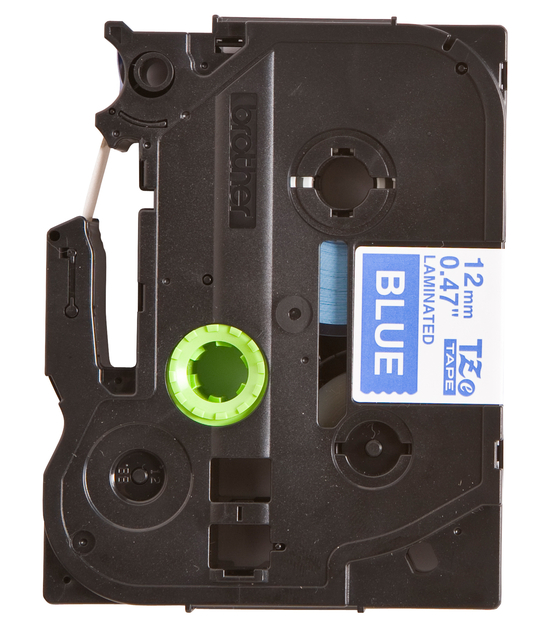 Labeltape Brother P-touch TZe-535 standaard 12mm wit op blauw