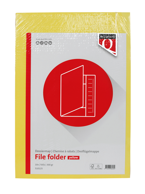 Dossiermap Quantore folio 250gr geel