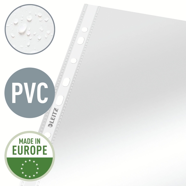 Showtas Leitz Premium standaard copy safe 0.09mm 4-gaats PVC A4 glashelder 100 stuks