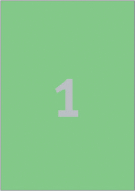 Etiket Avery 3472 210x297mm A4 groen 100 stuks