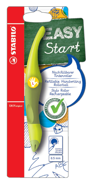 Rollerpen STABILO Easyoriginal linkshandig limoen/groen blister