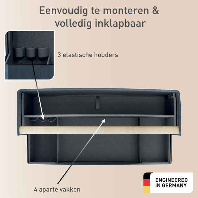 Bureau organizer Leitz draagbaar gestoffeerd donkergrijs