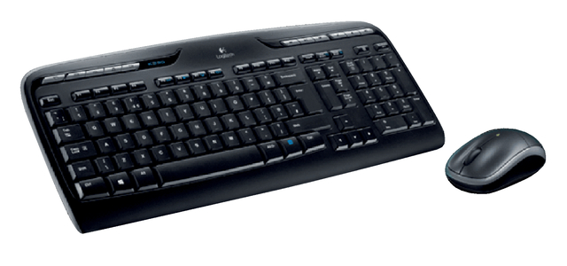 Toetsenbord- en muisset Logitech MK330 draadloos QWERTY zwart