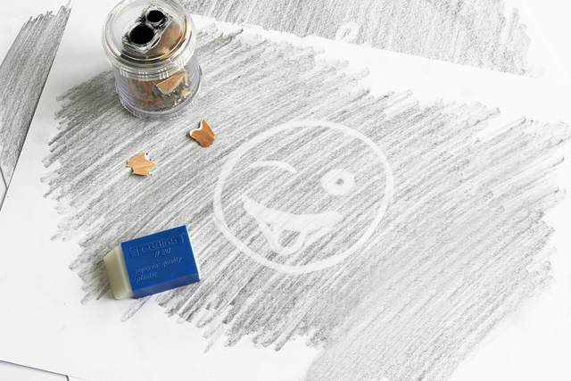 Gum edding R20 met kunststof blauwen houder 2 stuks