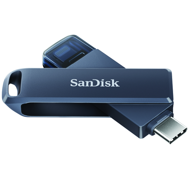Phone Drive 128GB lightning- USB-C blauw
