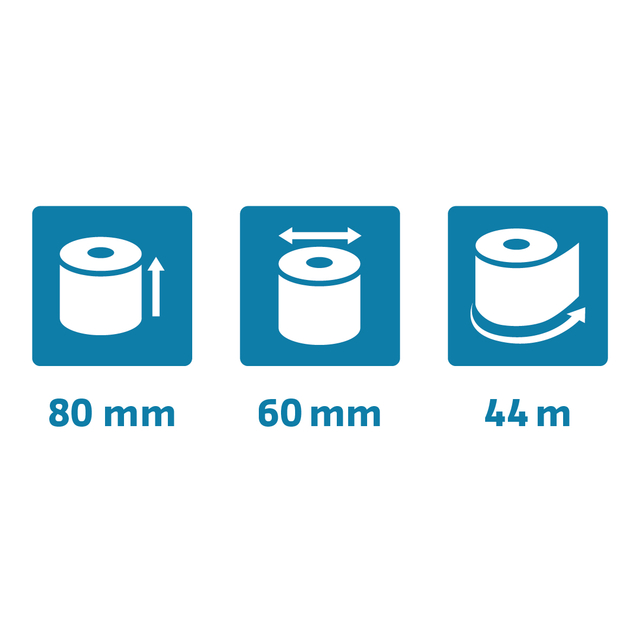 Telrol Exacompta 80mmx44m kern Ø12mm SafeContact thermisch