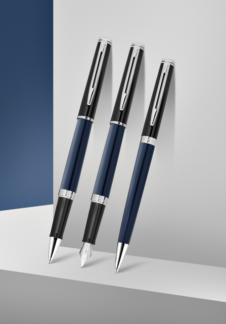 Vulpen Waterman Hémisphère Colour Blocking black en blue CT fijn