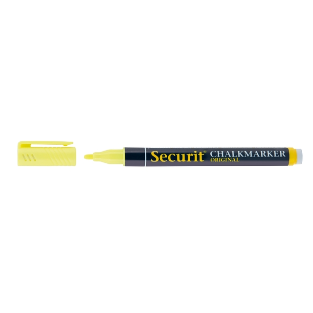 Krijtstift Securit SMA-100 rond 1-2mm geel/oranje/roze/paars blister à 4 stuks