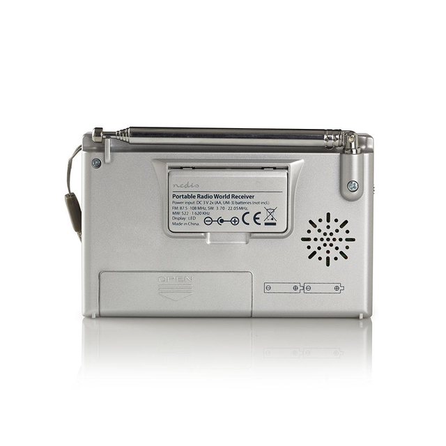 Wereldradio Nedis met wekker RDWR1000GY