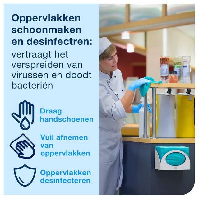 Reinigingsdoekdispenser Tork W8 Performance wit 655100