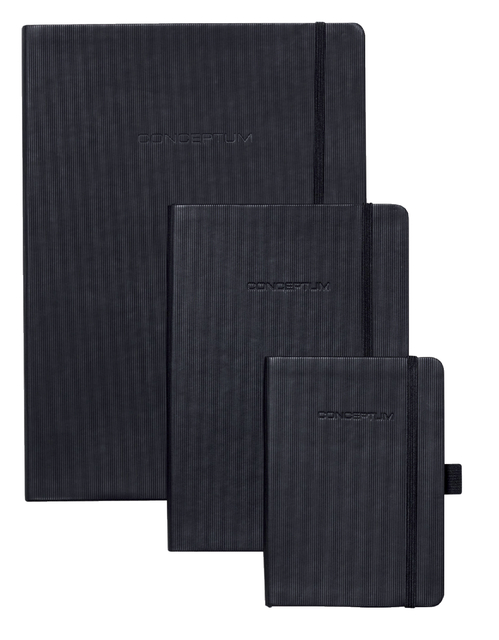 Notitieboek Sigel Conceptum Pure A5 194blz 80gr lijn hardcover zwart