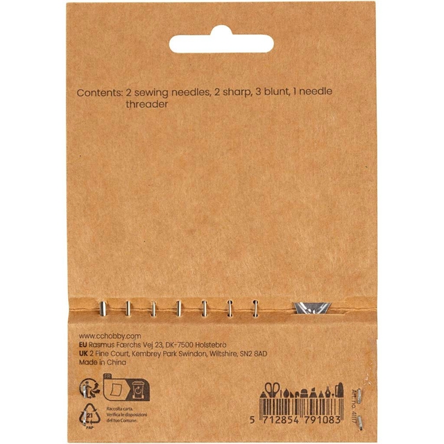 Naaldenset Creativ Company blister à 8 delen zilver