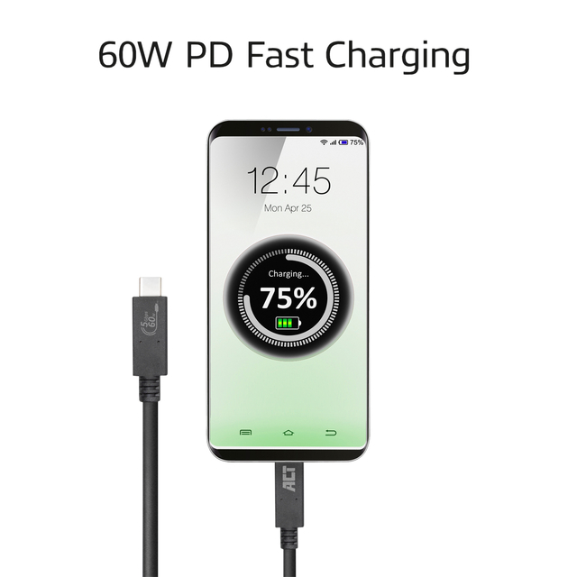 Kabel ACT USB 3.2 USB-C USB-IF gecertificeerd 1 meter