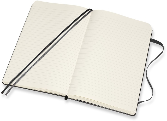 Notitieboek Moleskine Expanded large 130x210mm lijn hard cover zwart