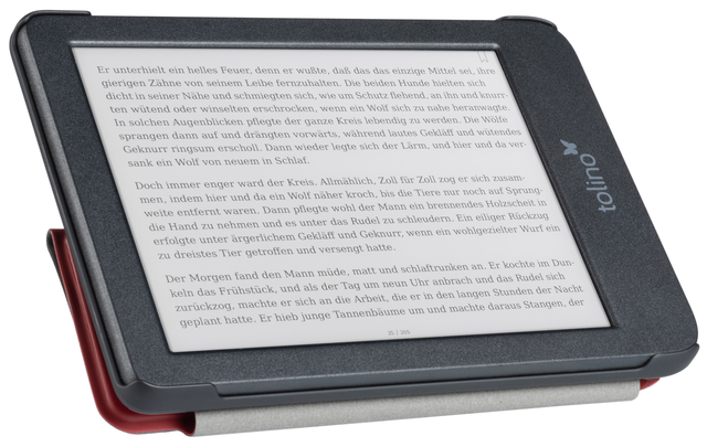 E-reader beschermhoes Tolino Shine Origami rood