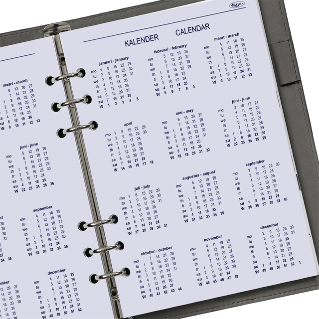 Agendavulling 2027 Kalpa A5 1dag/1pagina