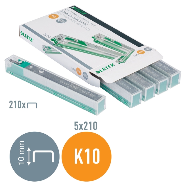 Nieten Leitz cassette K10 26/10 verzinkt 1050 stuks
