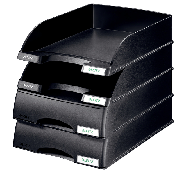 Brievenbak Leitz Plus met lade A4 maxi zwart