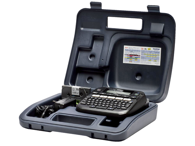Labelprinter Brother P-touch TZe PT-D210 desktop qwerty 12mm zwart in koffer