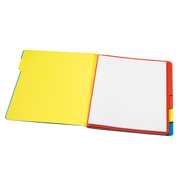 Sorteermap Secolor sixtab 6 tabbladen 100% gerecycled karton 250 gr blauw