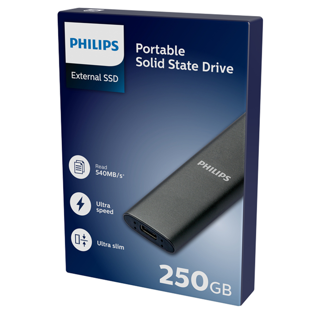SSD Philips External 250 GB Ultra Speed Space Grey