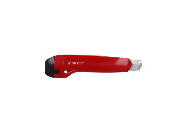 Snijmes Westcott premium 18mm met schuifsluiting rood