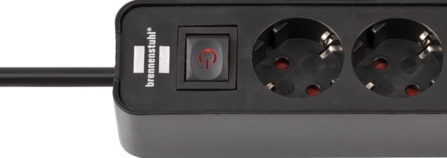 Stekkerdoos Brennenstuhl Ecolor 4vdig incl 2 USB C 1.5m zwart